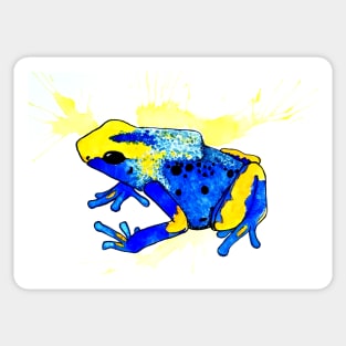 Dendrobates Tinctorius "Tumucumaque" Dart Frog Watercolor Sticker